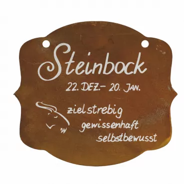 Sternzeichen "Steinbock" | Rosttafel | H. 13 cm